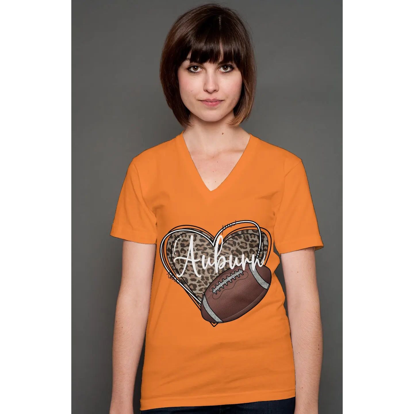 Cute College Football Auburn V neck Shirt Apliiq