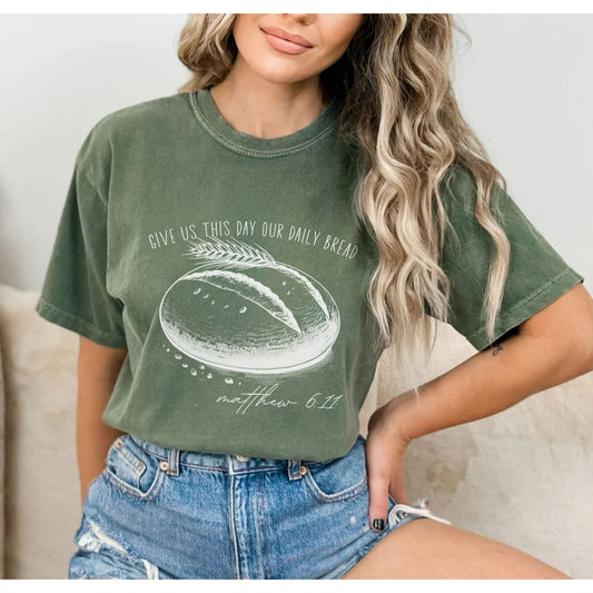 Daily Bread Sourdough Garment-Dyed T-shirt - Amazing Faith Designs