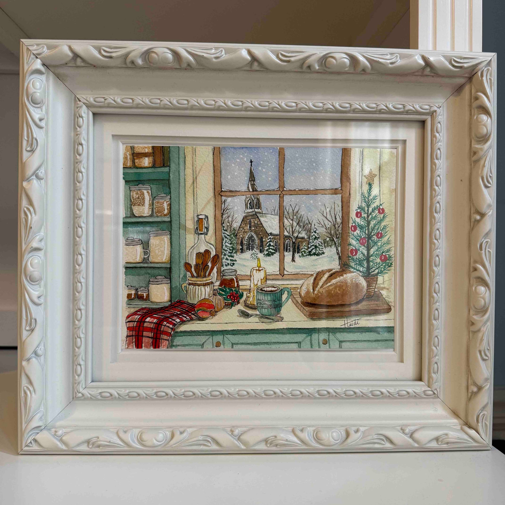 A December Morning - Sourdough Original Watercolor Painting - Amazing Faith Designs