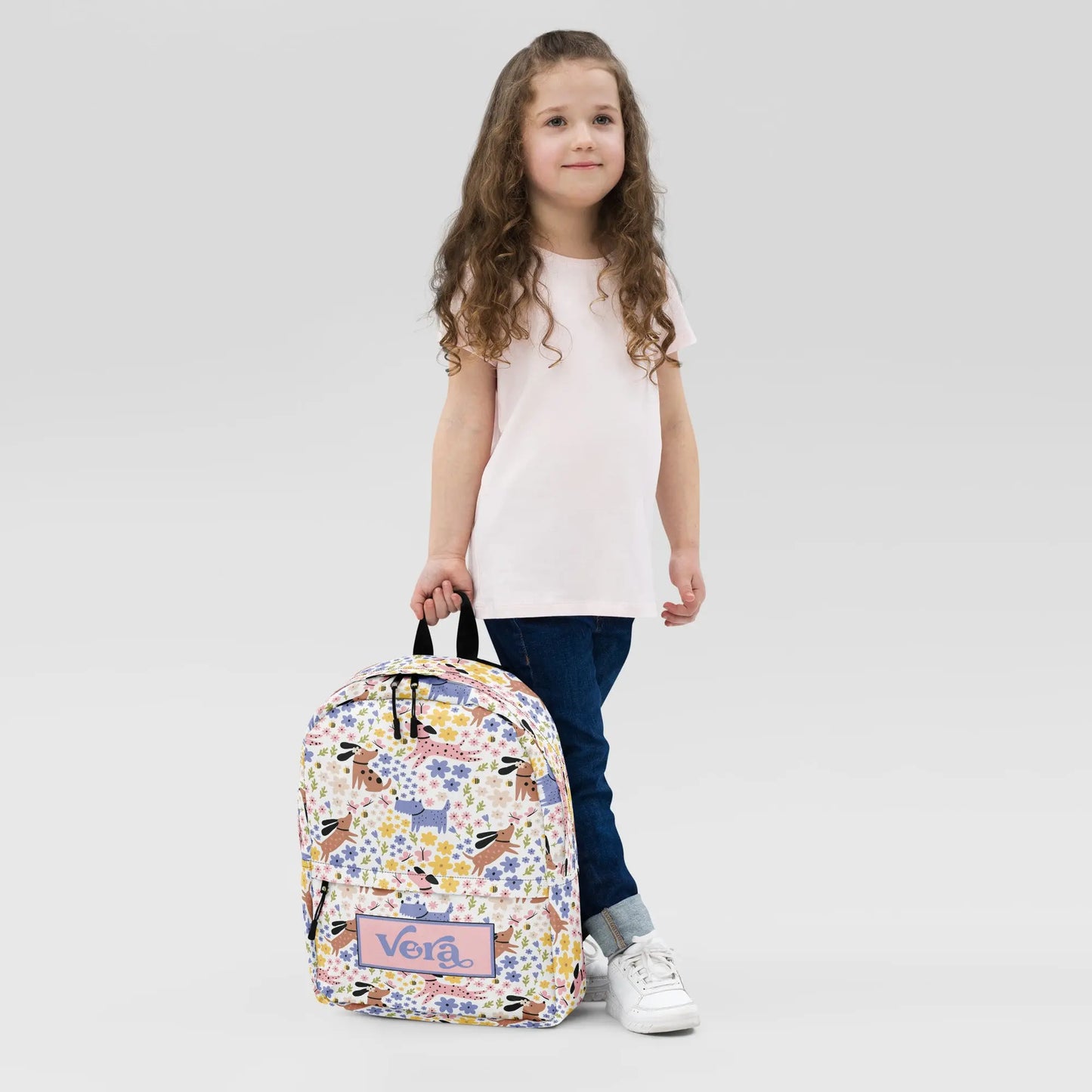 Dogs Floral Personalized Backpack Amazing Faith Designs