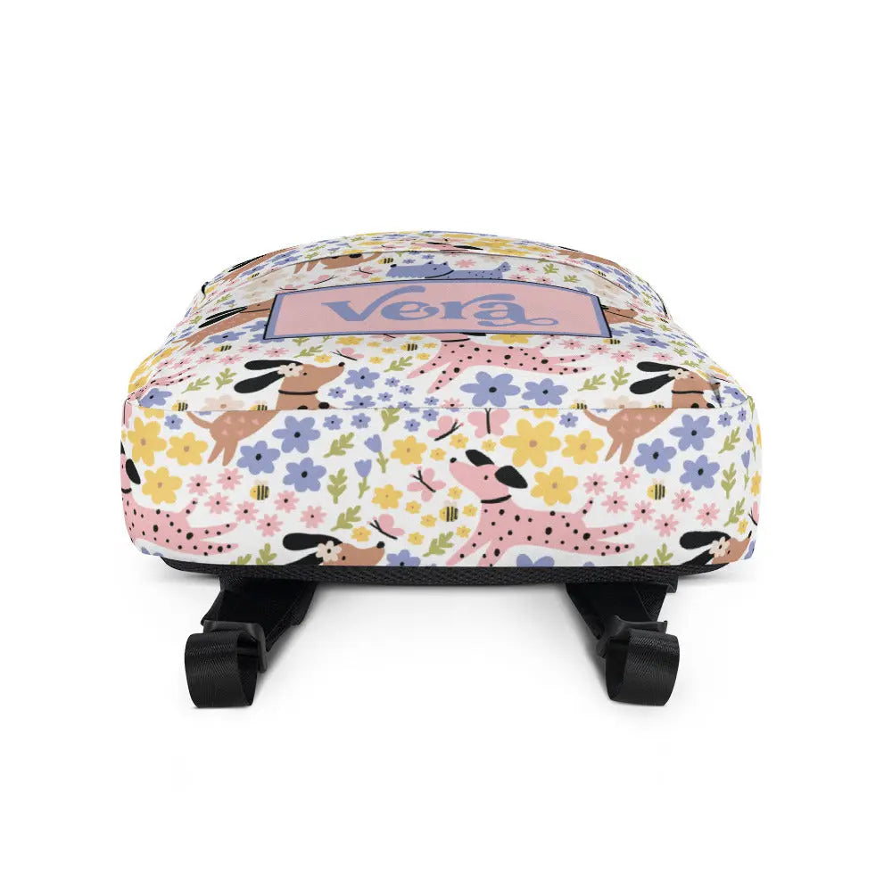 Dogs Floral Personalized Backpack Amazing Faith Designs