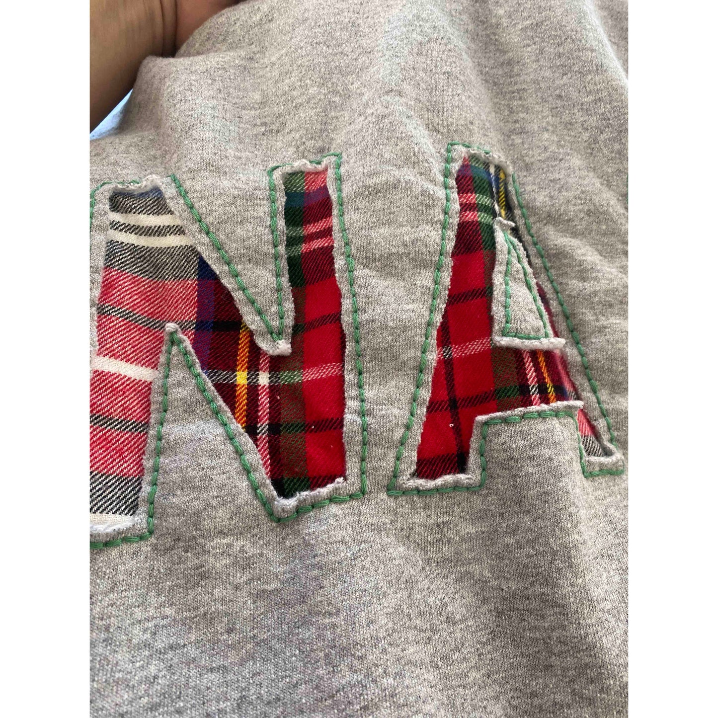 Christmas Plaid Hand Embroidered Sweatshirt - Amazing Faith Designs