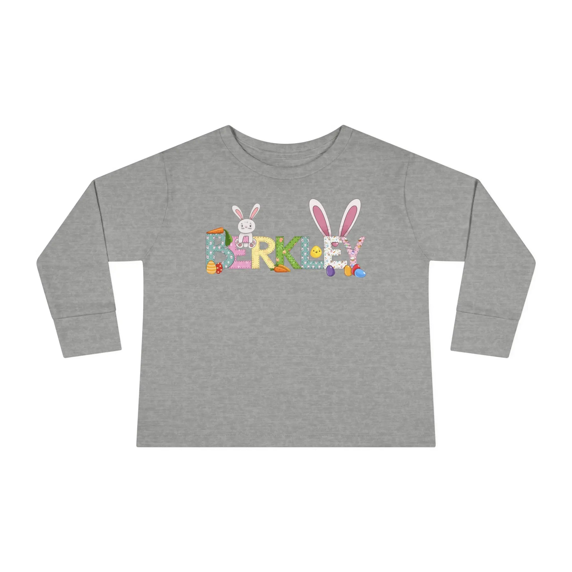 Easter Personalized Toddler Long Sleeve Tee Printify