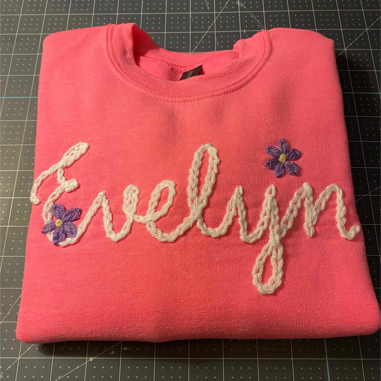 Hand Embroidered Child Sweatshirt - Amazing Faith Designs