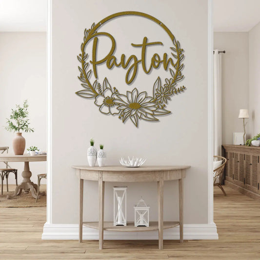 Flower Name Metal Sign - Personalized Amazing Faith Designs