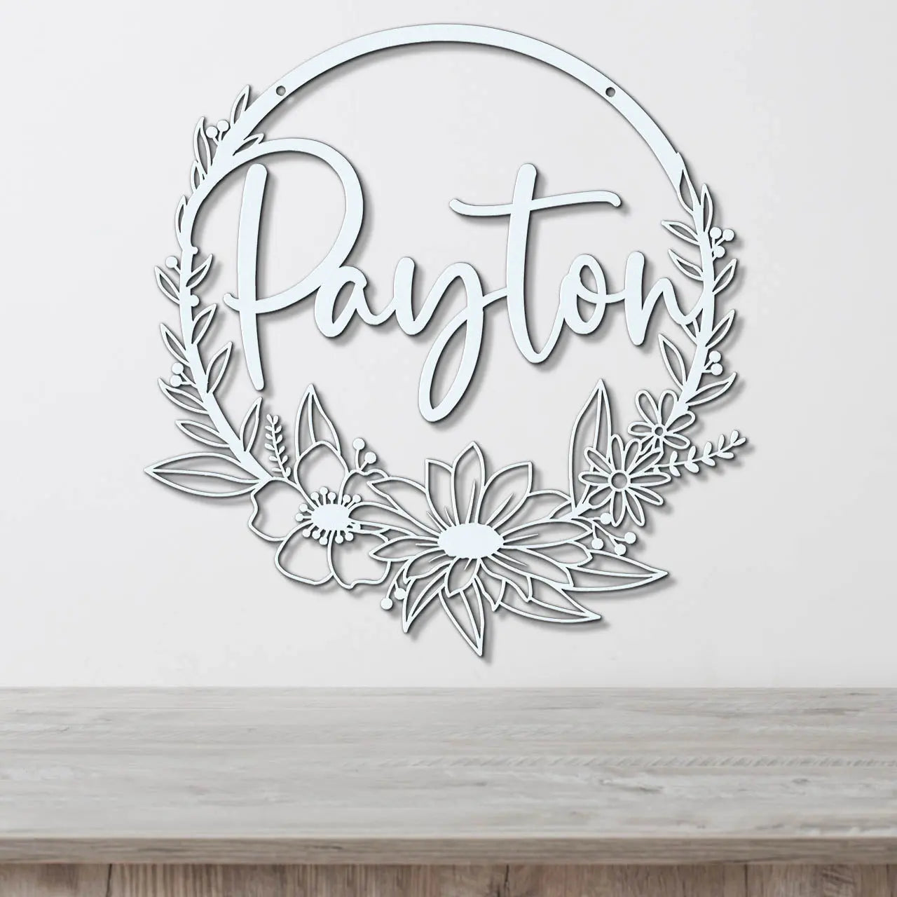 Flower Name Metal Sign - Personalized Amazing Faith Designs