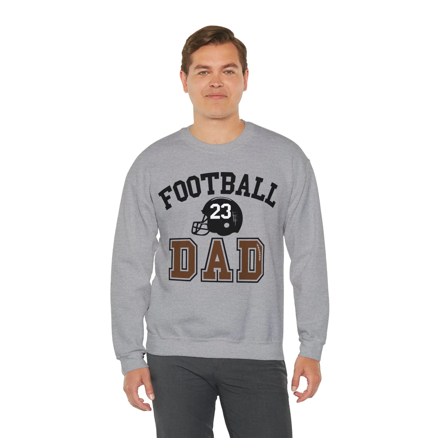 Football Dad Unisex Heavy Blend Crewneck Sweatshirt - With Number Printify