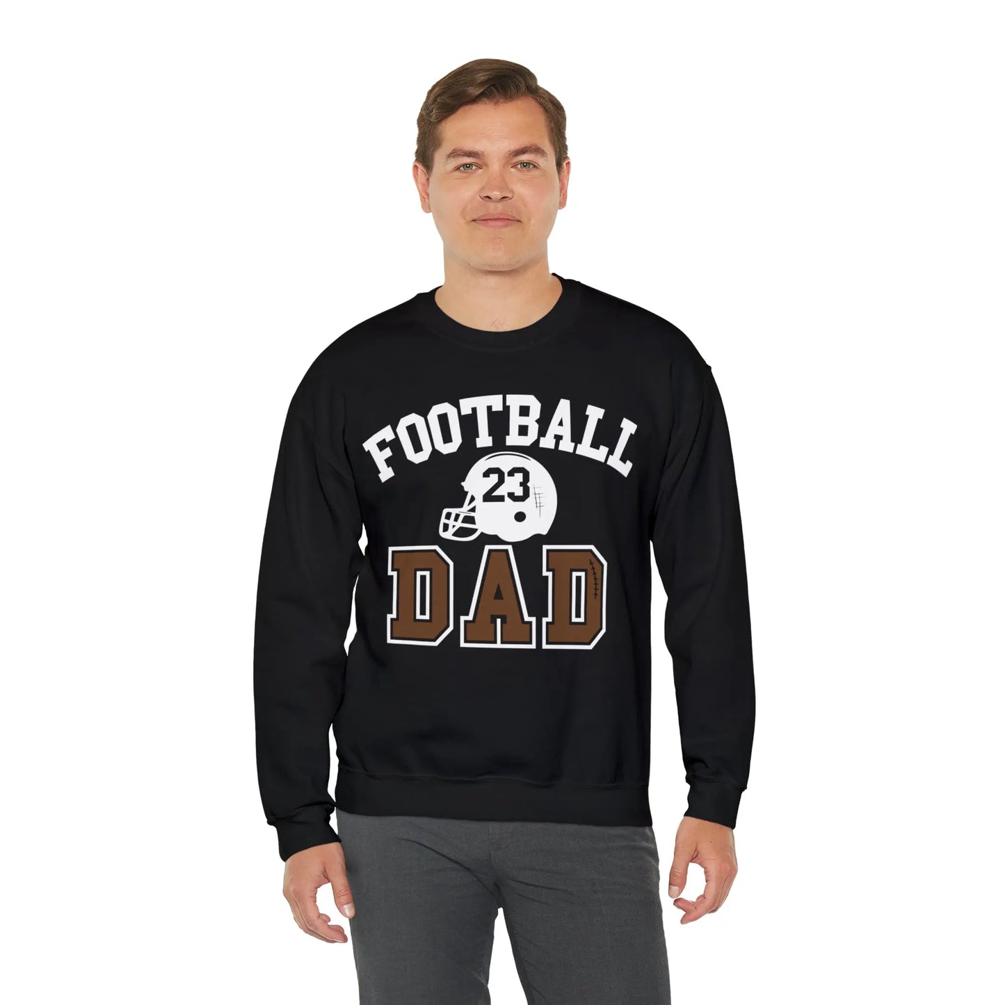 Football Dad Unisex Heavy Blend Crewneck Sweatshirt - With Number Printify