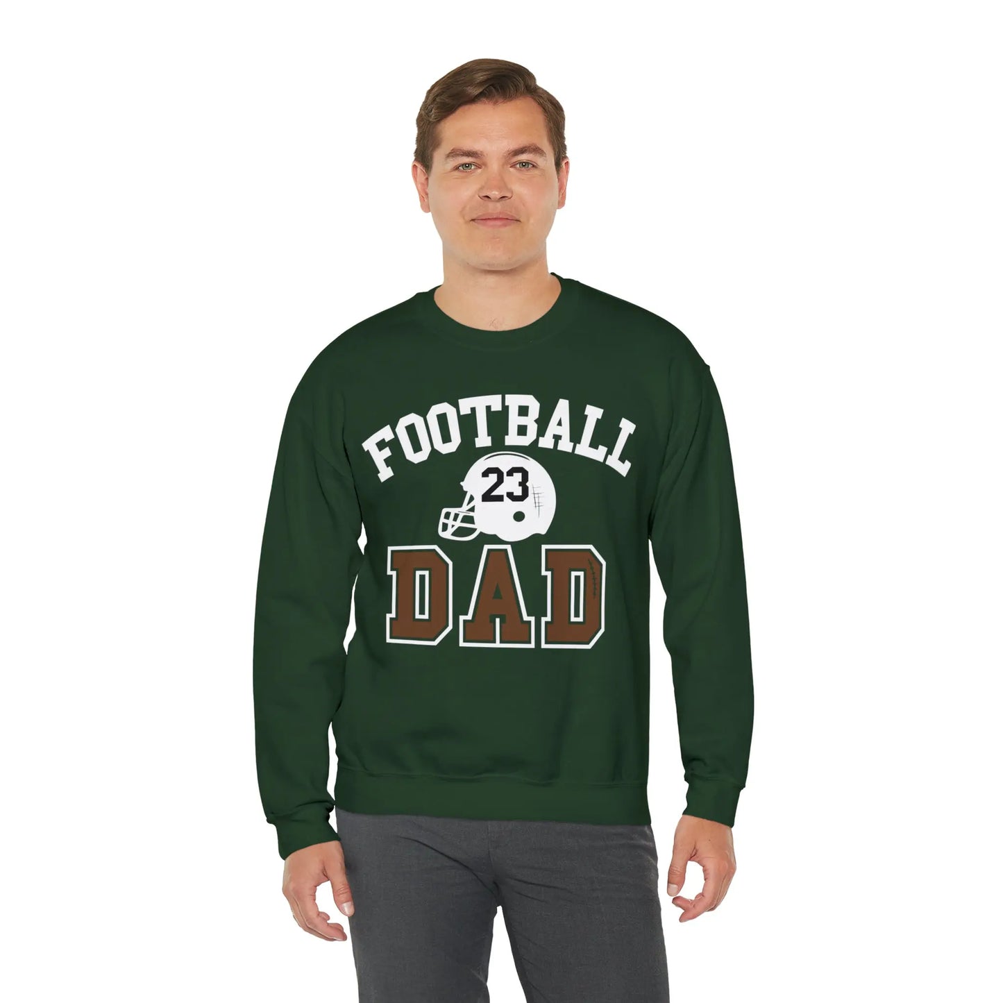 Football Dad Unisex Heavy Blend Crewneck Sweatshirt - With Number Printify