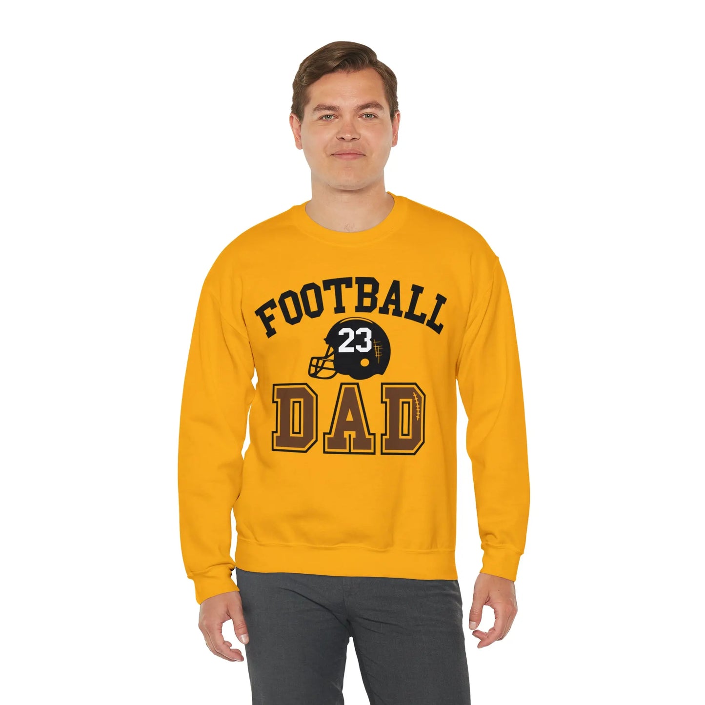 Football Dad Unisex Heavy Blend Crewneck Sweatshirt - With Number Printify