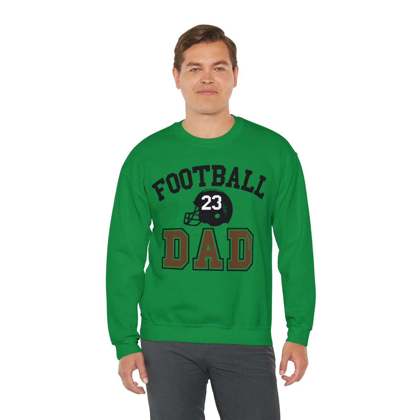 Football Dad Unisex Heavy Blend Crewneck Sweatshirt - With Number Printify