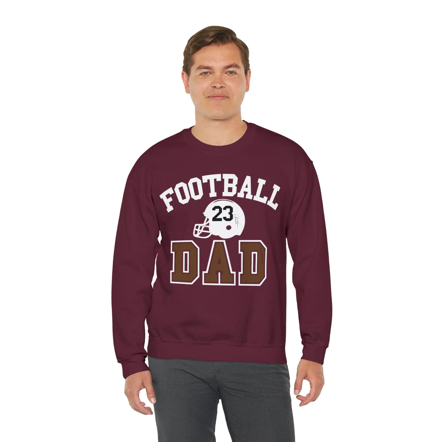 Football Dad Unisex Heavy Blend Crewneck Sweatshirt - With Number Printify