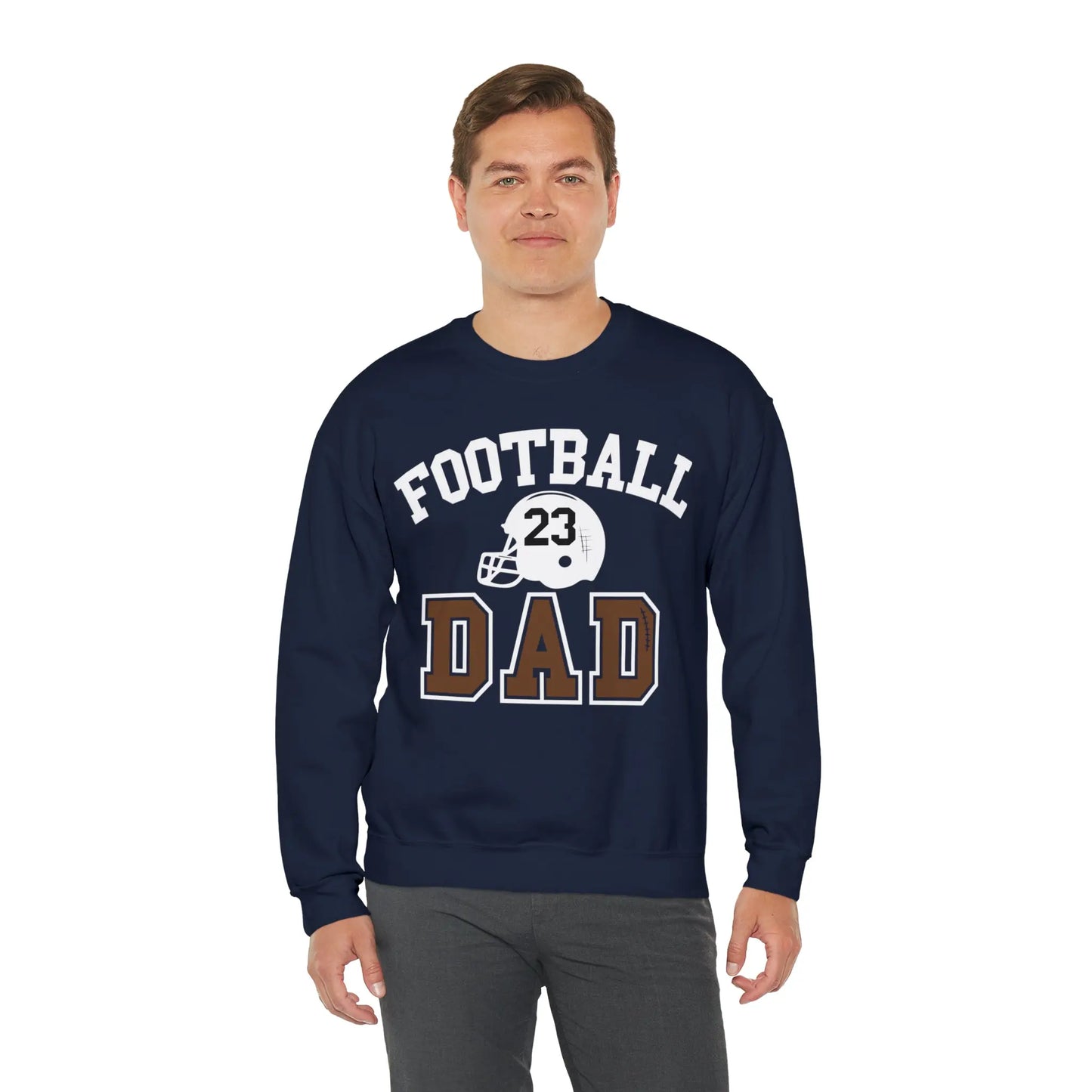 Football Dad Unisex Heavy Blend Crewneck Sweatshirt - With Number Printify