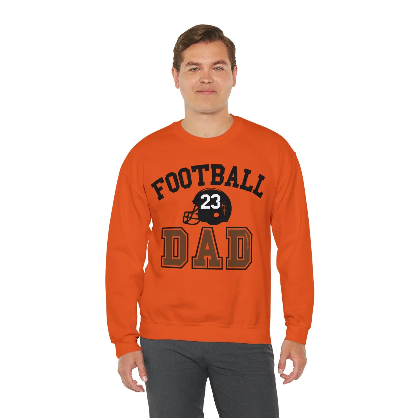 Football Dad Unisex Heavy Blend Crewneck Sweatshirt - With Number Printify