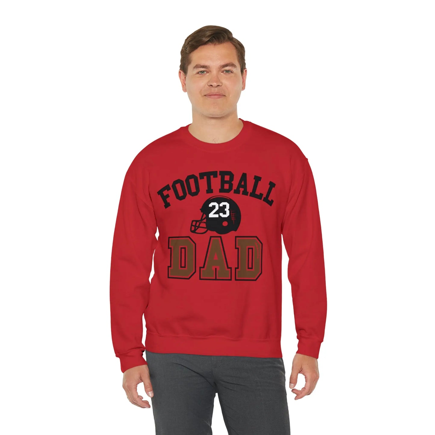 Football Dad Unisex Heavy Blend Crewneck Sweatshirt - With Number Printify