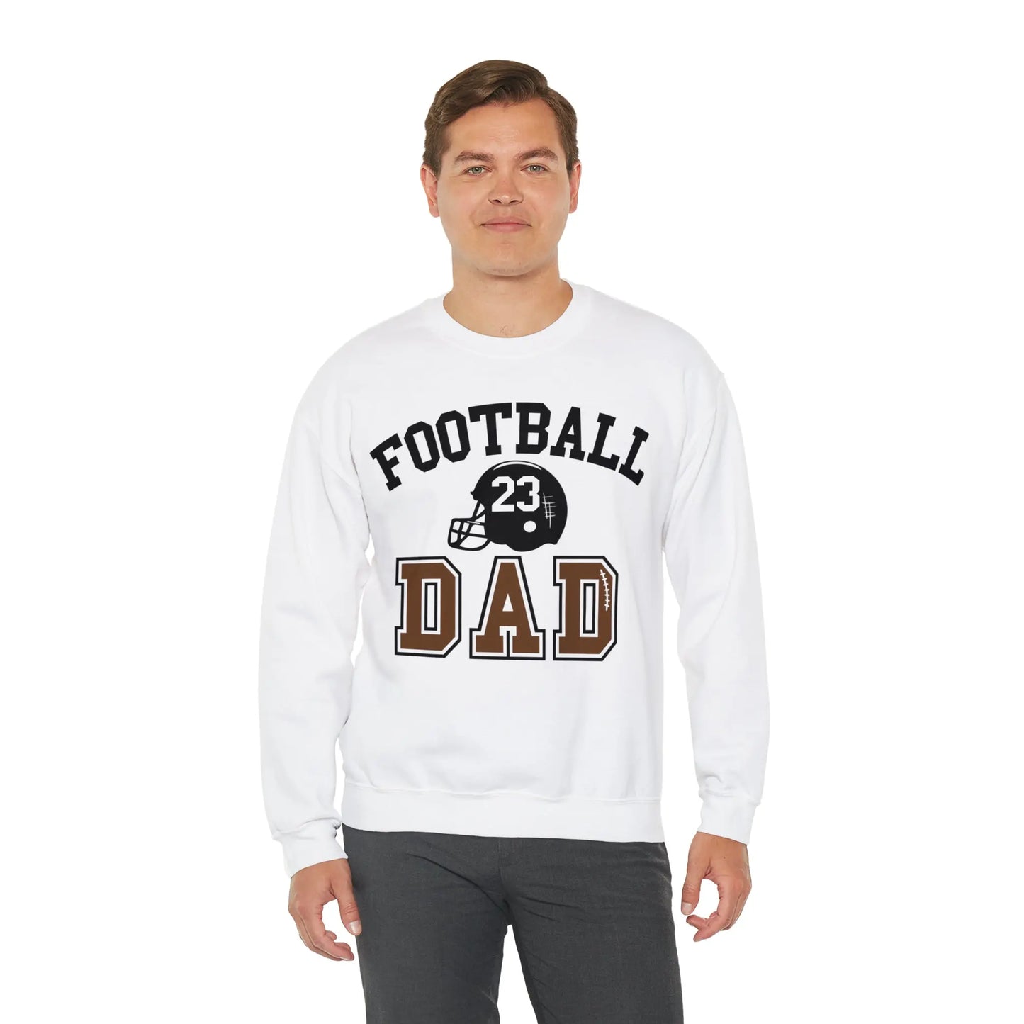 Football Dad Unisex Heavy Blend Crewneck Sweatshirt - With Number Printify
