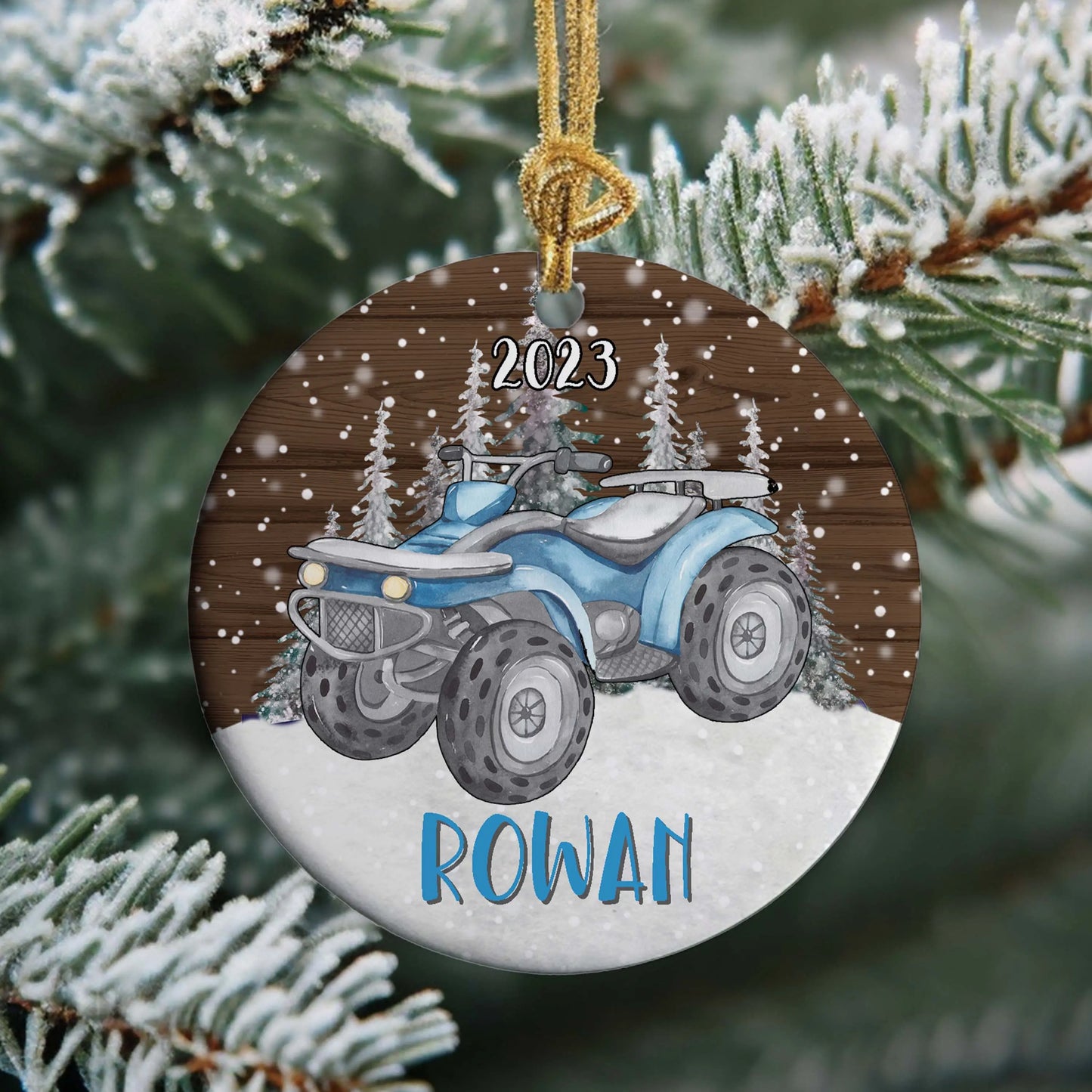 Four Wheeler Personalized Christmas Ornament Printify