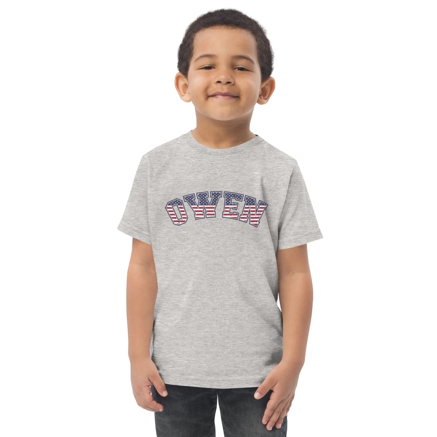 Fourth of July Name Toddler t-shirt Amazing Faith Designs