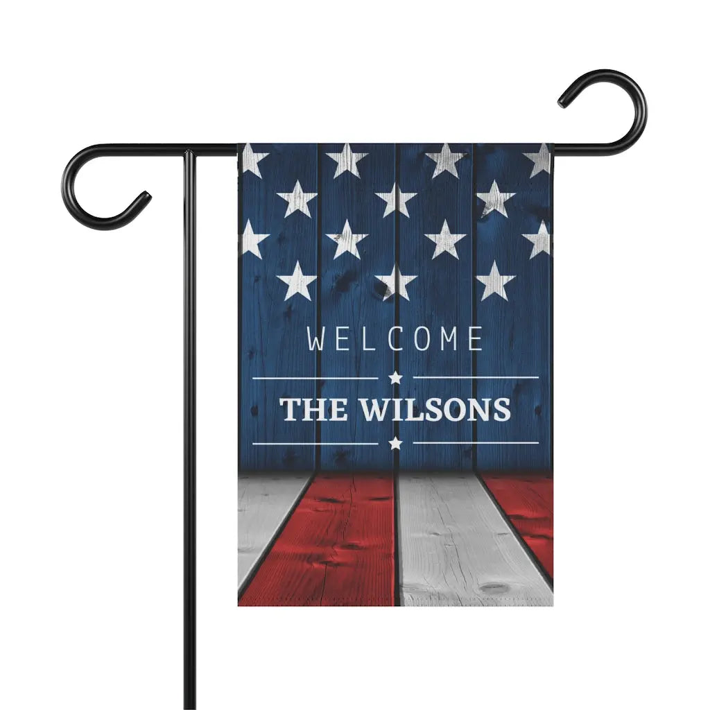 Fourth of July Personalized Garden Flag - Amazing Faith Designs