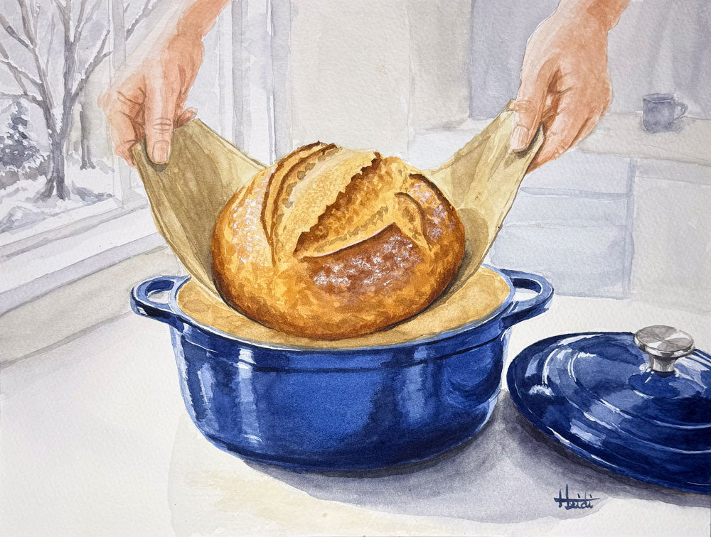 Fresh Out of the Oven Original Watercolor and Fine Art Prints