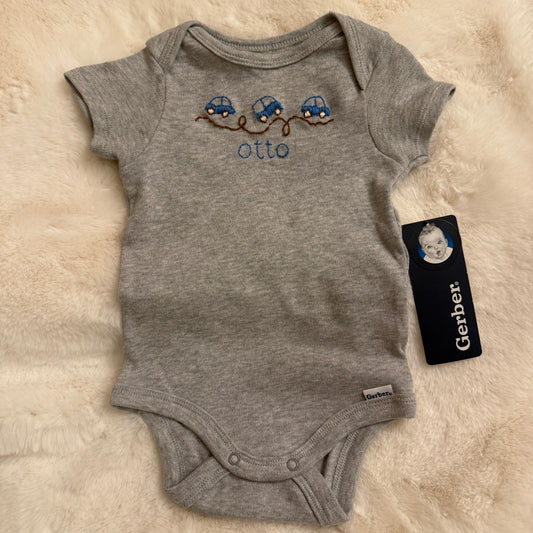 Custom Hand Embroidered Baby Onesie - Amazing Faith Designs