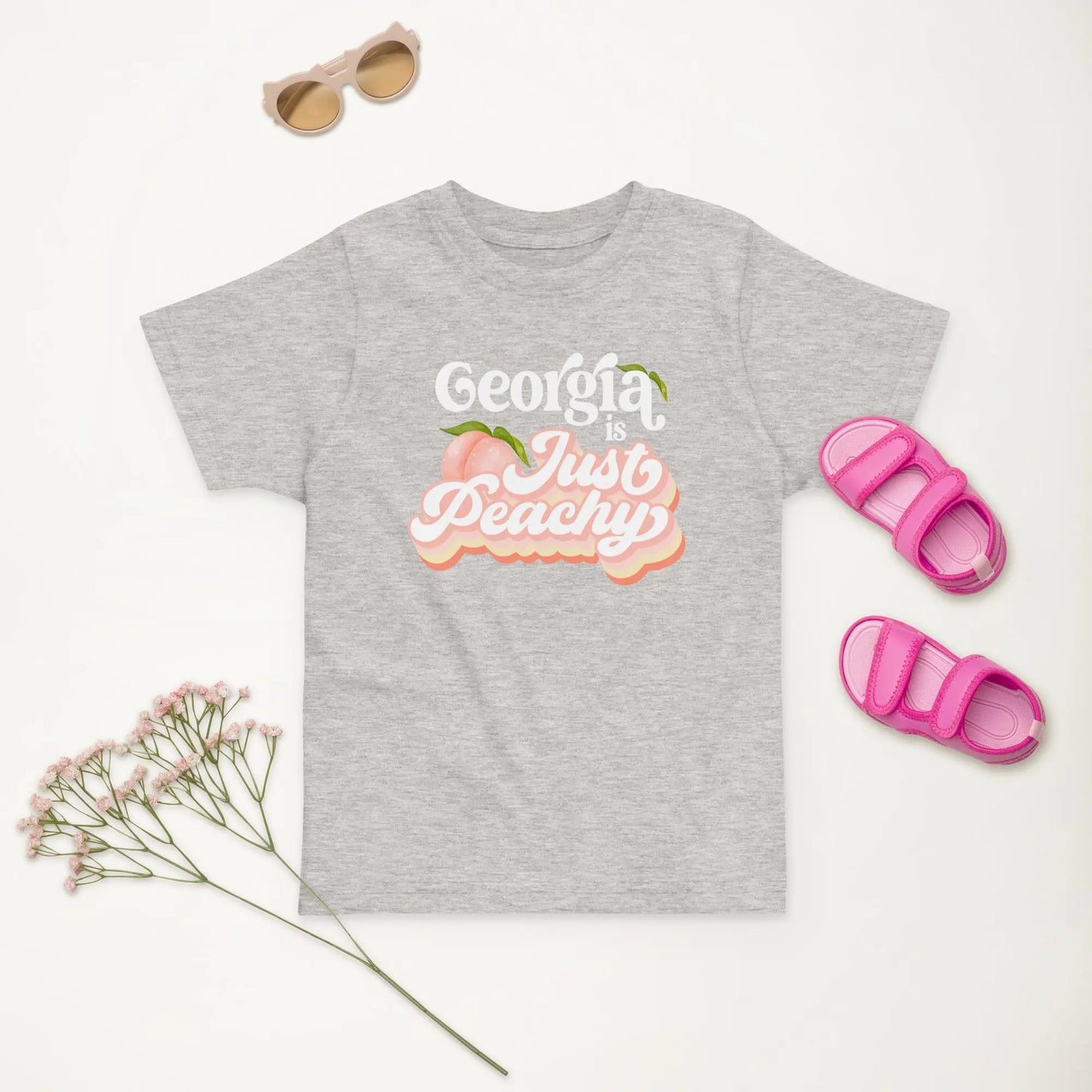 Georgia is Just Peachy Toddler t-shirt Amazing Faith Designs