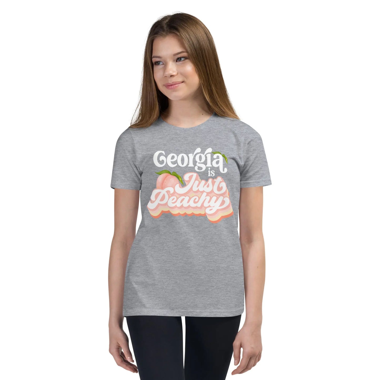 Georgia is Just Peachy Youth T-Shirt Amazing Faith Designs