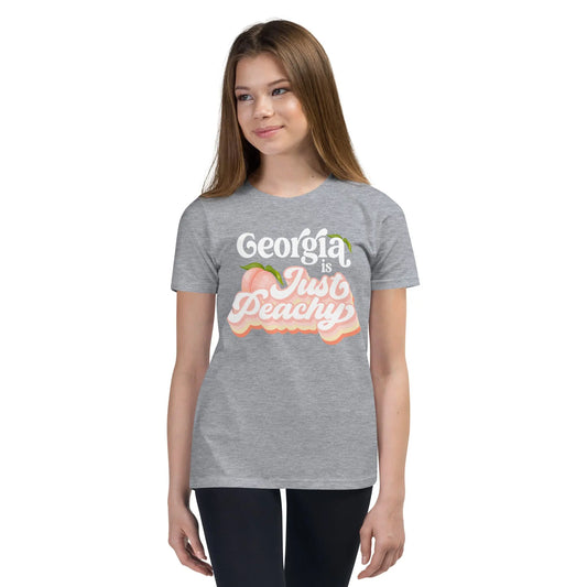 Georgia is Just Peachy Youth T-Shirt Amazing Faith Designs