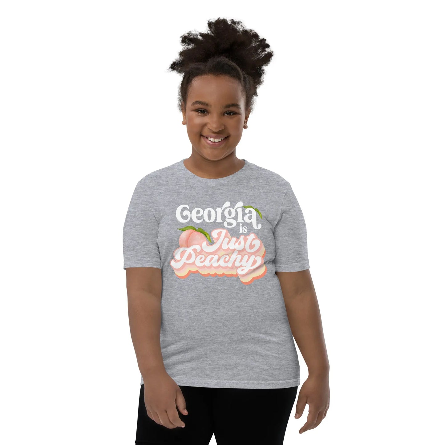 Georgia is Just Peachy Youth T-Shirt Amazing Faith Designs