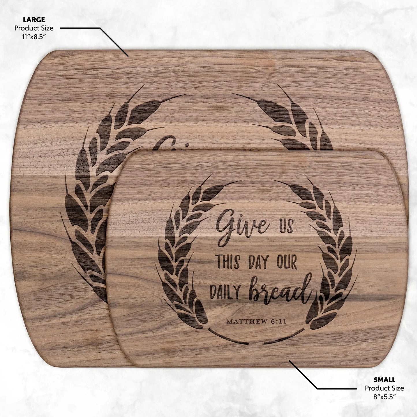 Give Us This Day Our Daily Bread Wood Cutting Board, Wedding Gift, Bridal Shower Gift, Christian Faith Gift, Unique Gift teelaunch