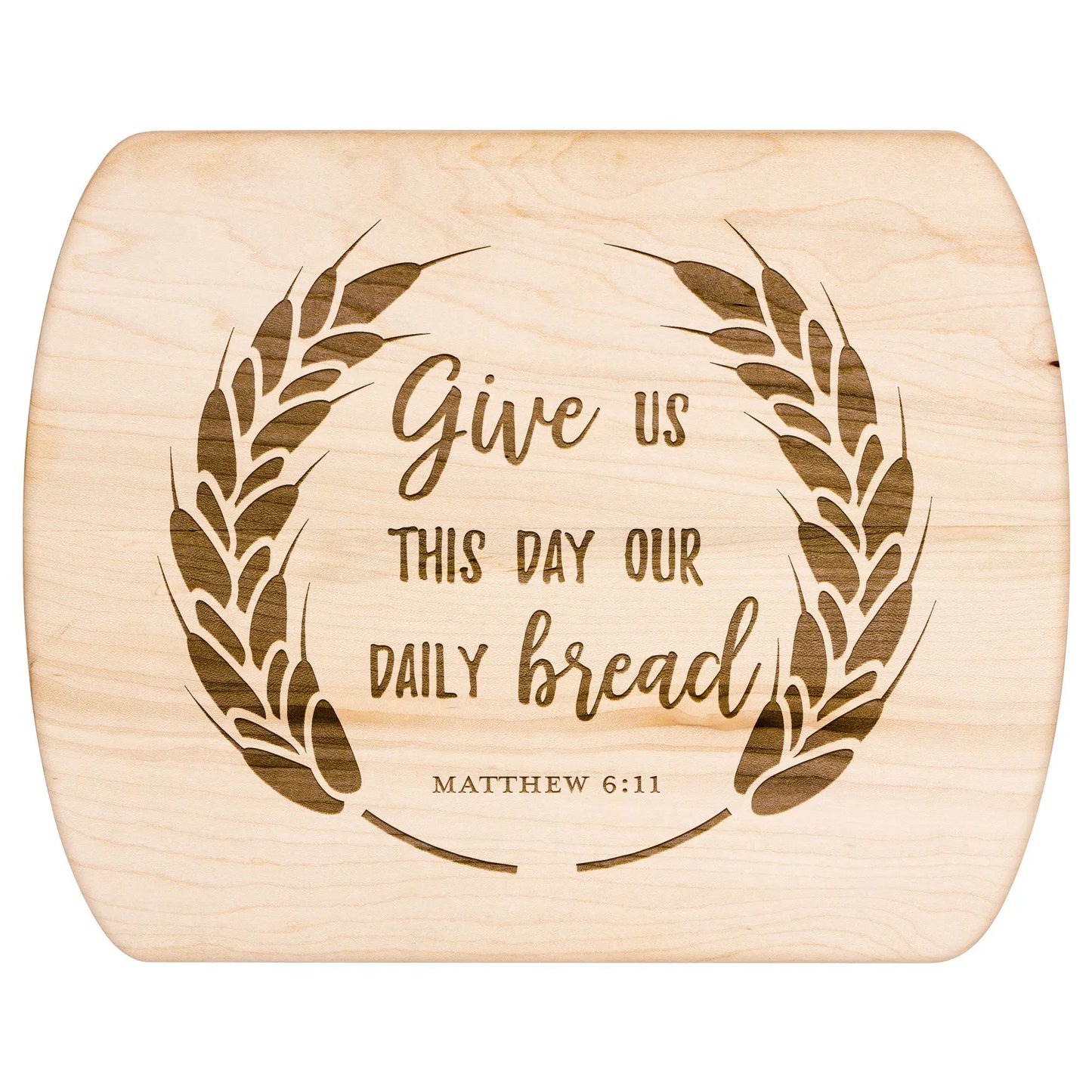 Give Us This Day Our Daily Bread Wood Cutting Board, Wedding Gift, Bridal Shower Gift, Christian Faith Gift, Unique Gift teelaunch