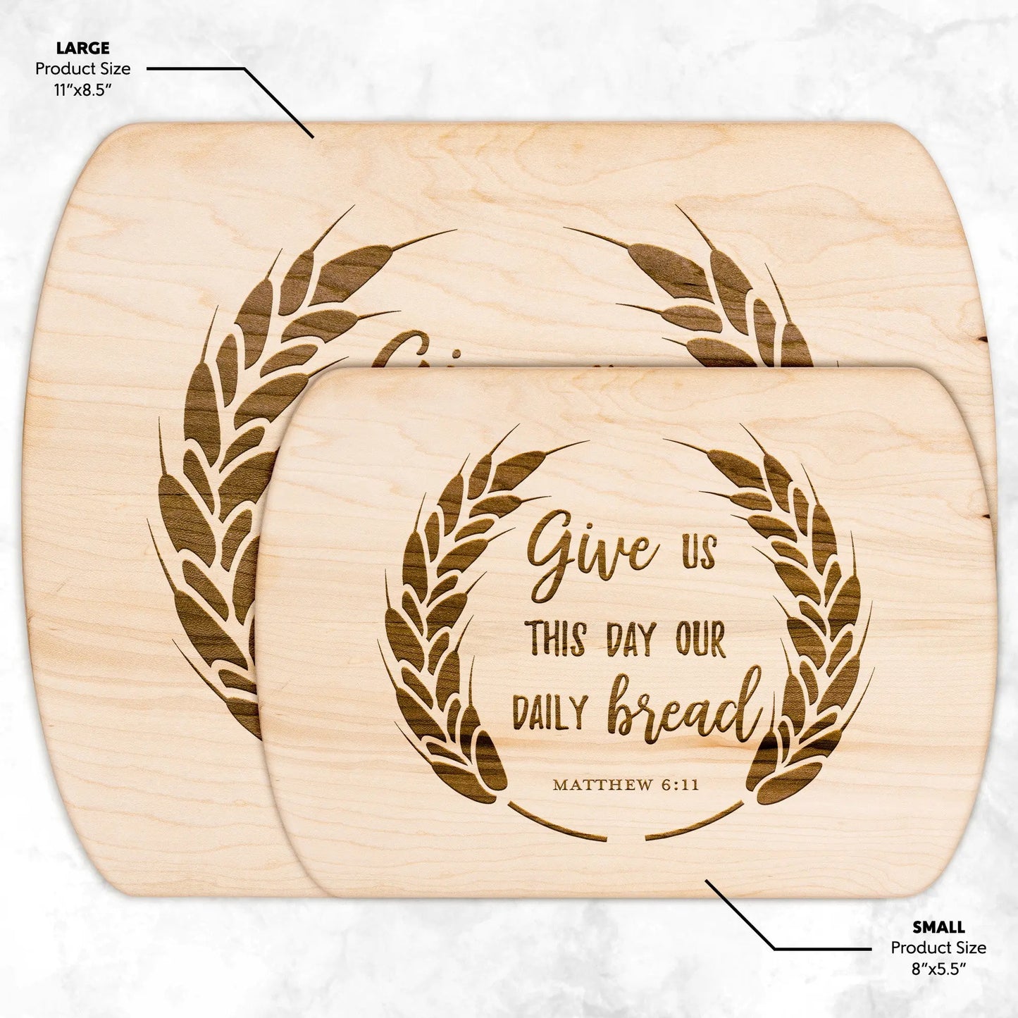 Give Us This Day Our Daily Bread Wood Cutting Board, Wedding Gift, Bridal Shower Gift, Christian Faith Gift, Unique Gift teelaunch
