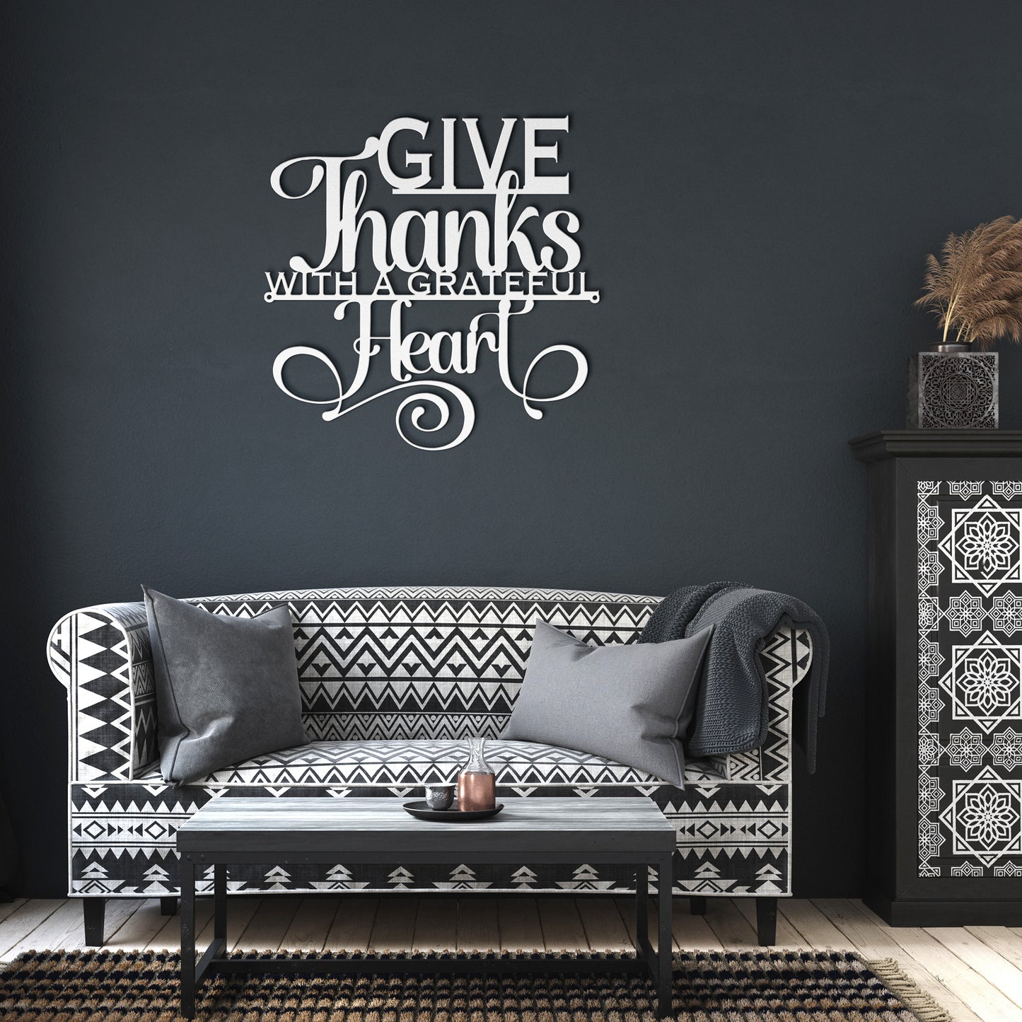 Give Thanks Metal Sign - Amazing Faith Designs