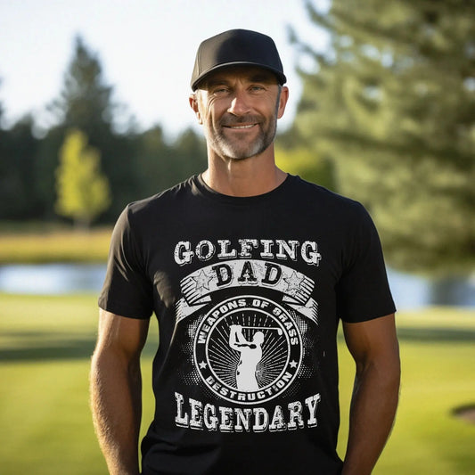 Golfing Dad Shirt Printify