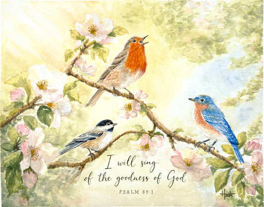 Custom Christian Watercolor Painting with Scripture – Personalized Original Artwork