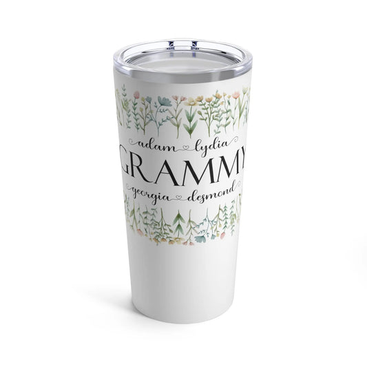 Grammy with Grandkids Names Tumbler 20oz Printify