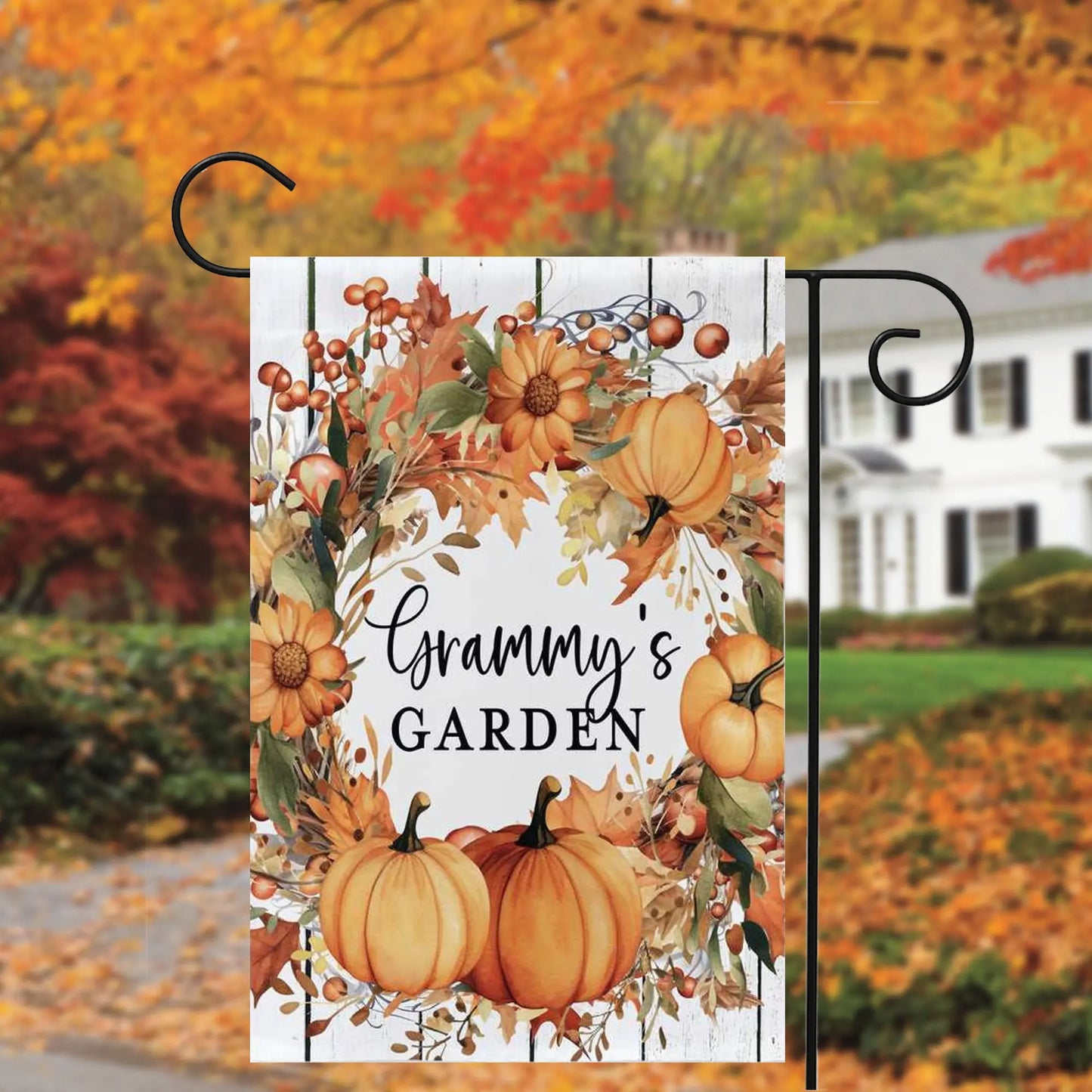 Grandma Fall Garden Flag Amazing Faith Designs