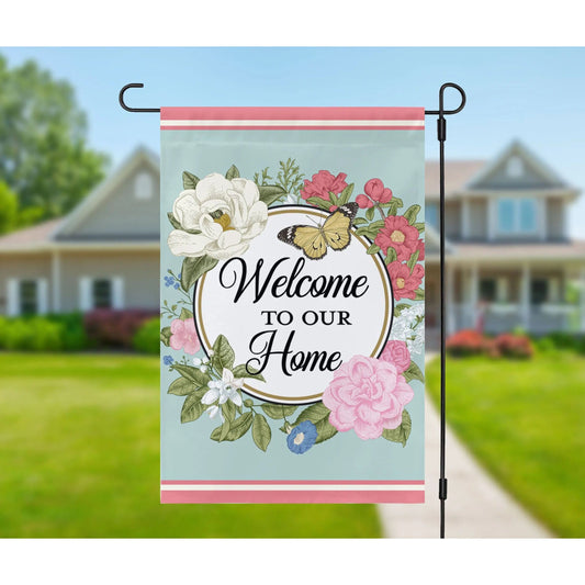 Grandma Summer Flowers Personalized Garden Flag Amazing Faith Designs