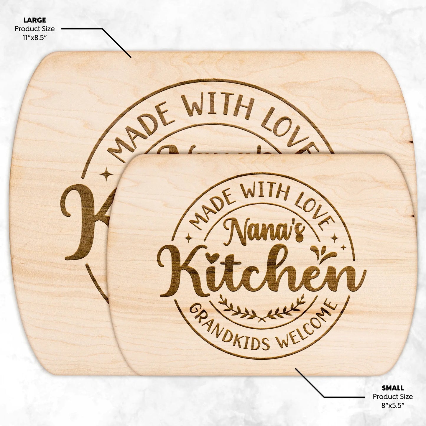 Grandma's Kitchen Wood Cutting Board, Personalized Cutting Board, Nana, Mama, Grammy, Mimi teelaunch