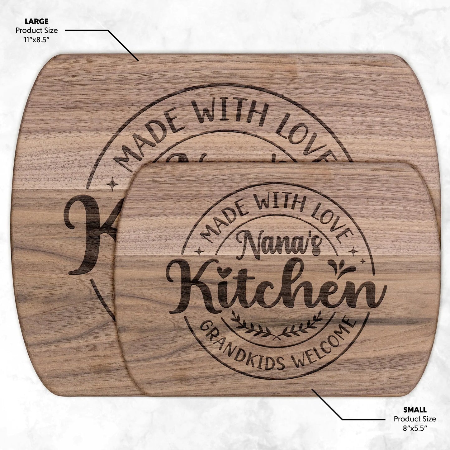 Grandma's Kitchen Wood Cutting Board, Personalized Cutting Board, Nana, Mama, Grammy, Mimi teelaunch