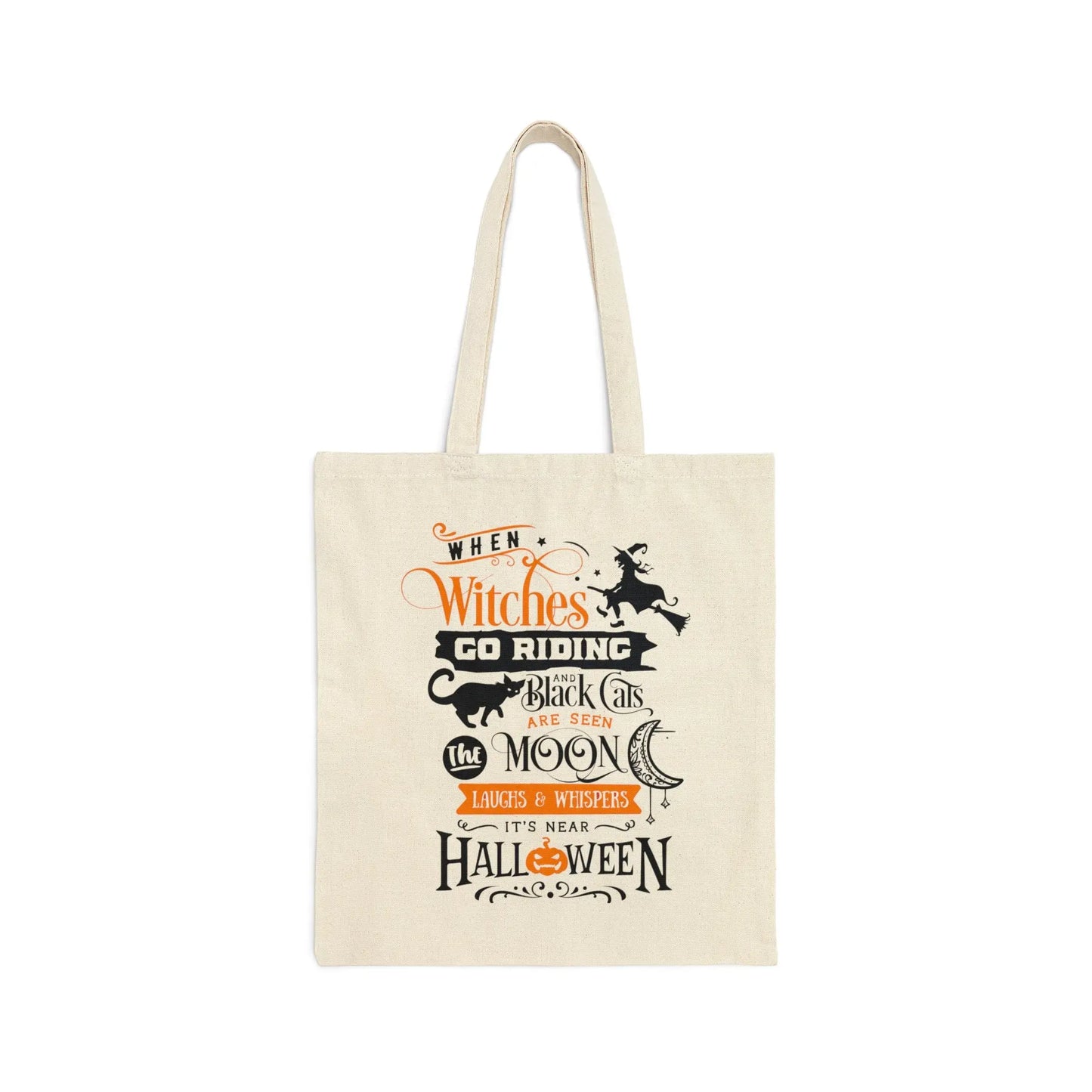 Halloween Canvas Tote Bag | Trick or Treat Bag, Funny Halloween Printify