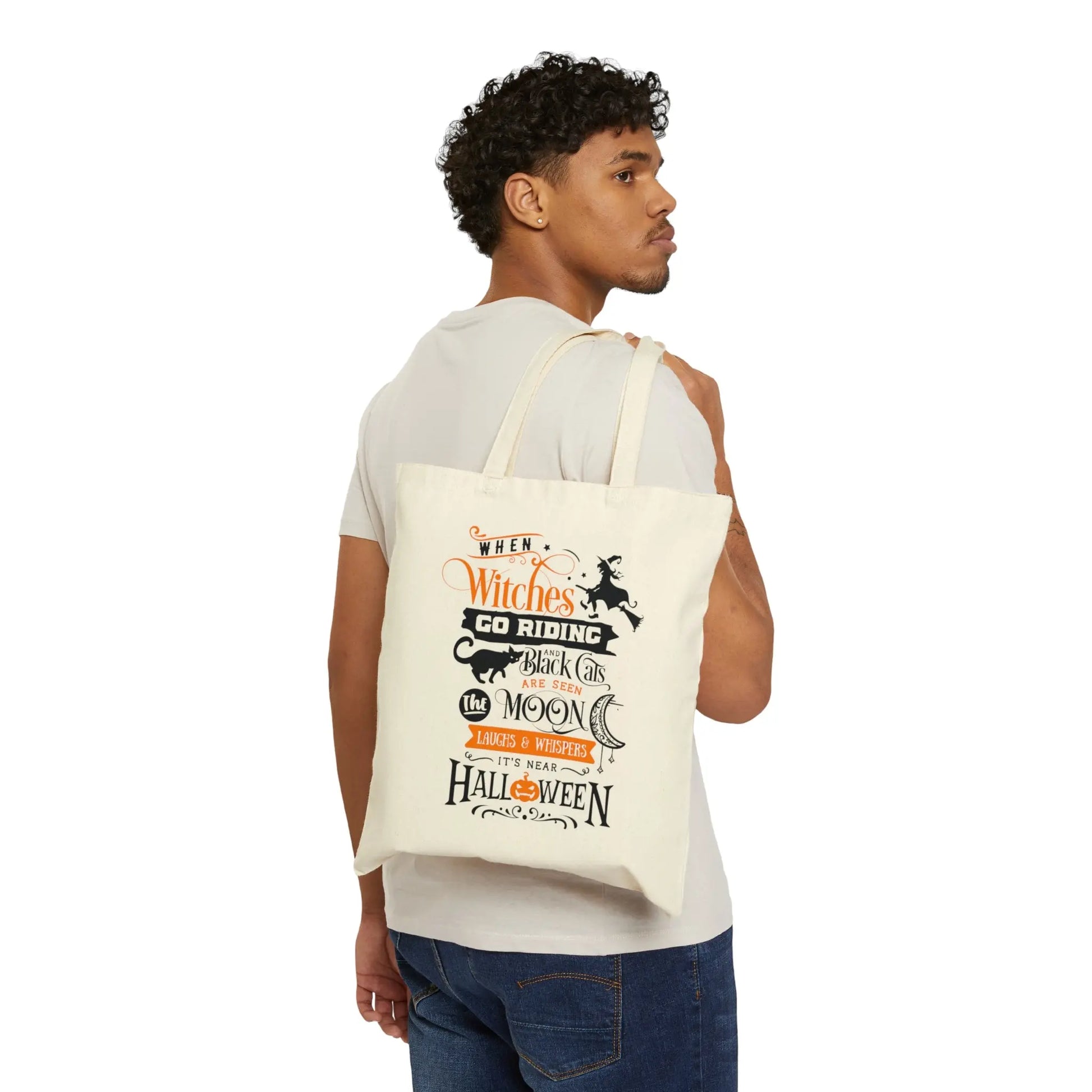 Halloween Canvas Tote Bag | Trick or Treat Bag, Funny Halloween Printify