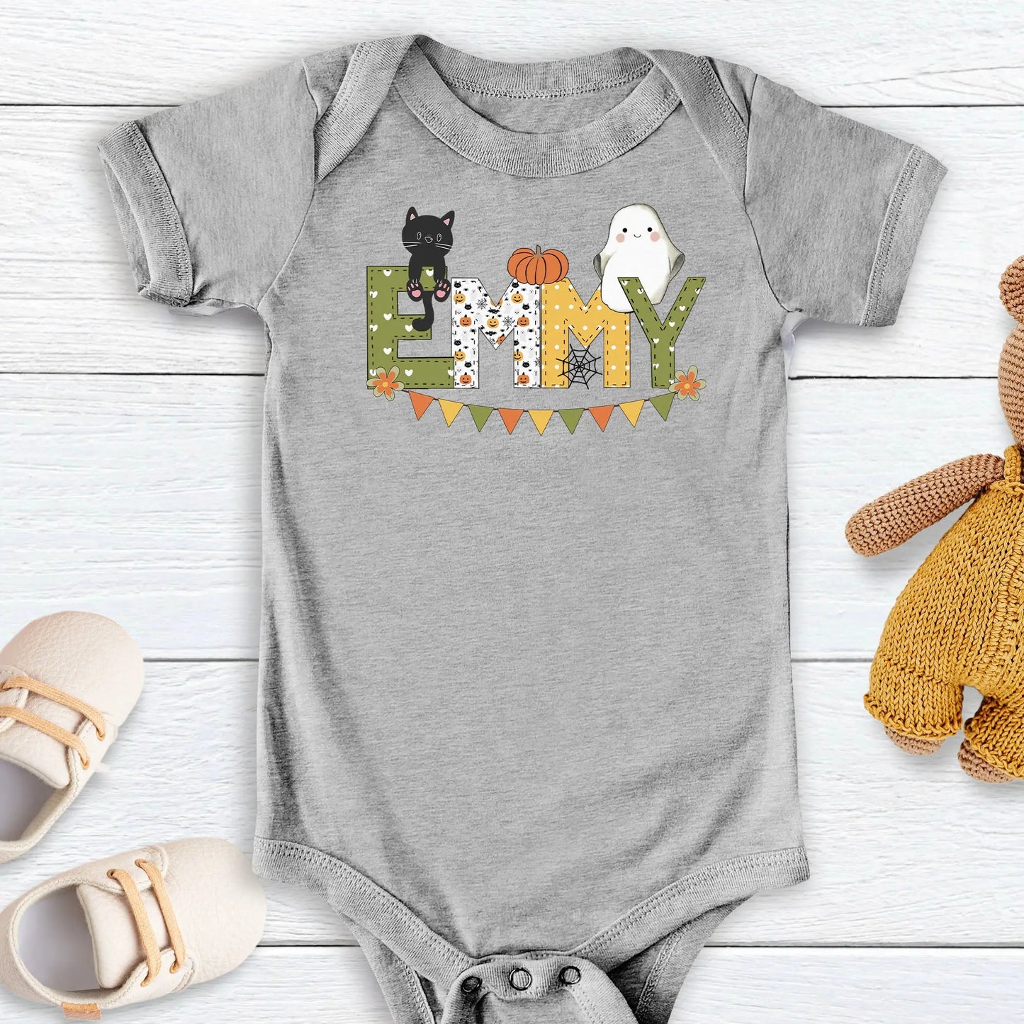 Halloween Personalized Baby Onesie Amazing Faith Designs