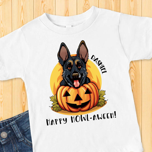Halloween Personalized Dog Youth Short Sleeve T-Shirt | Choose from 20 Dog Breeds Amazing Faith Designs