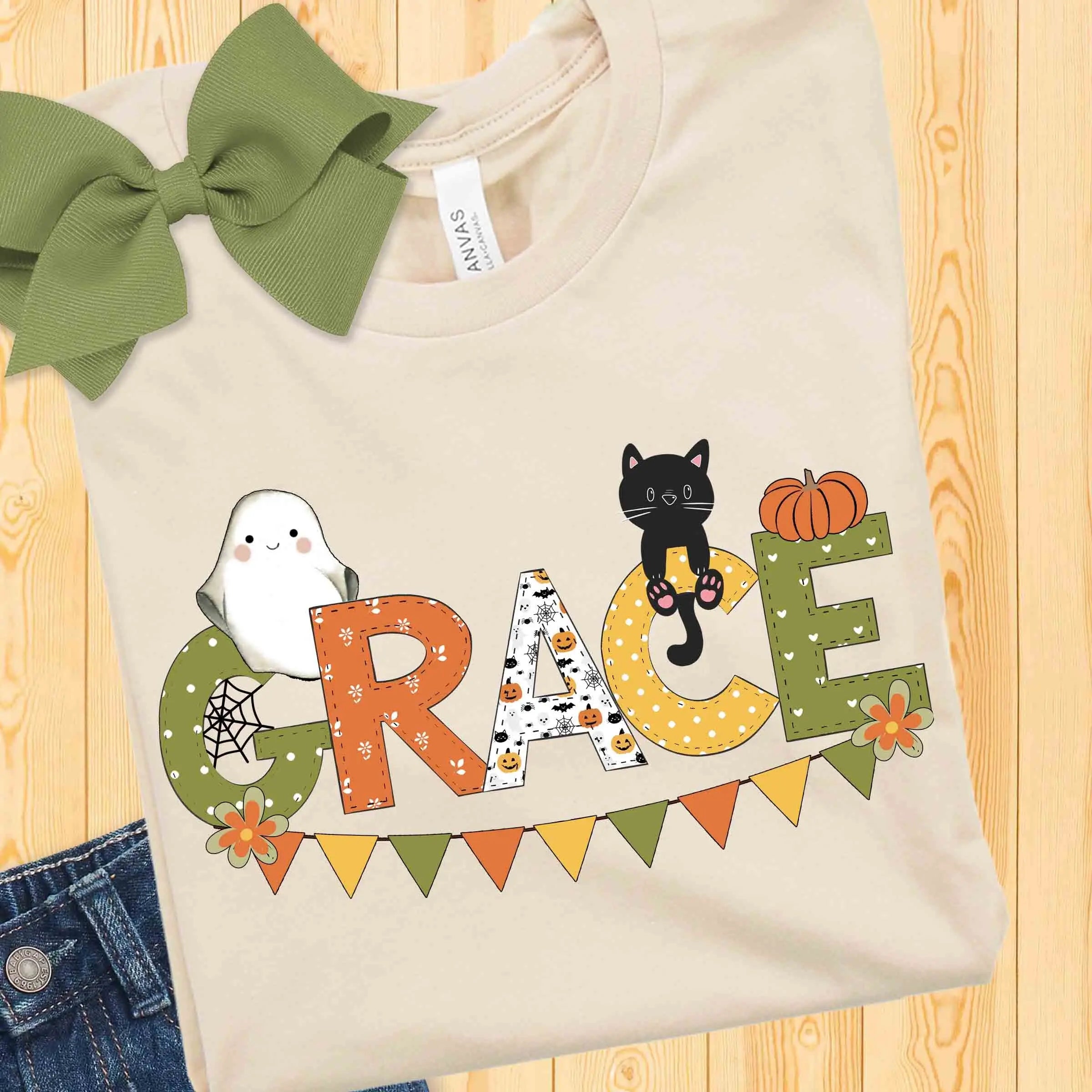 Personalized Kids Halloween Shirt, Toddler Name Shirt