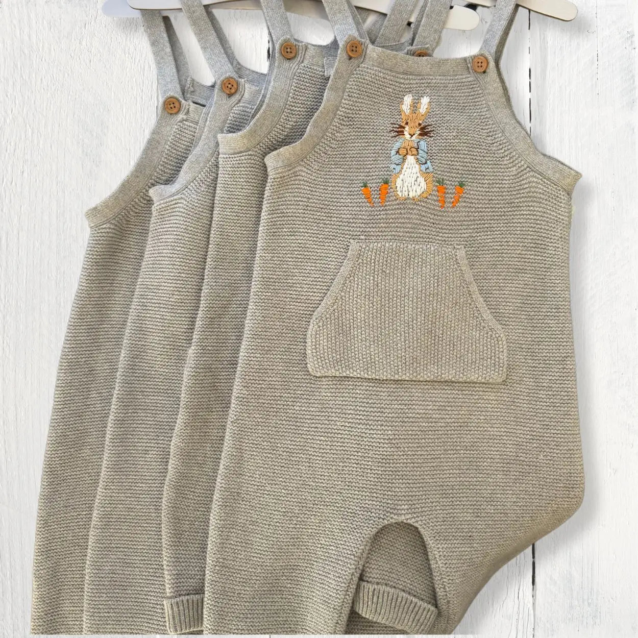 Hand Embroidered Easter Bunny Romper Amazing Faith Designs
