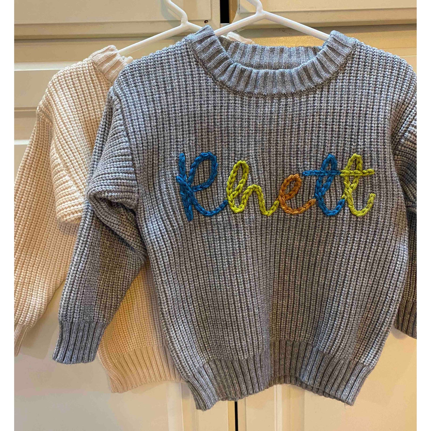 Hand Embroidered Toddler Sweater Amazing Faith Designs
