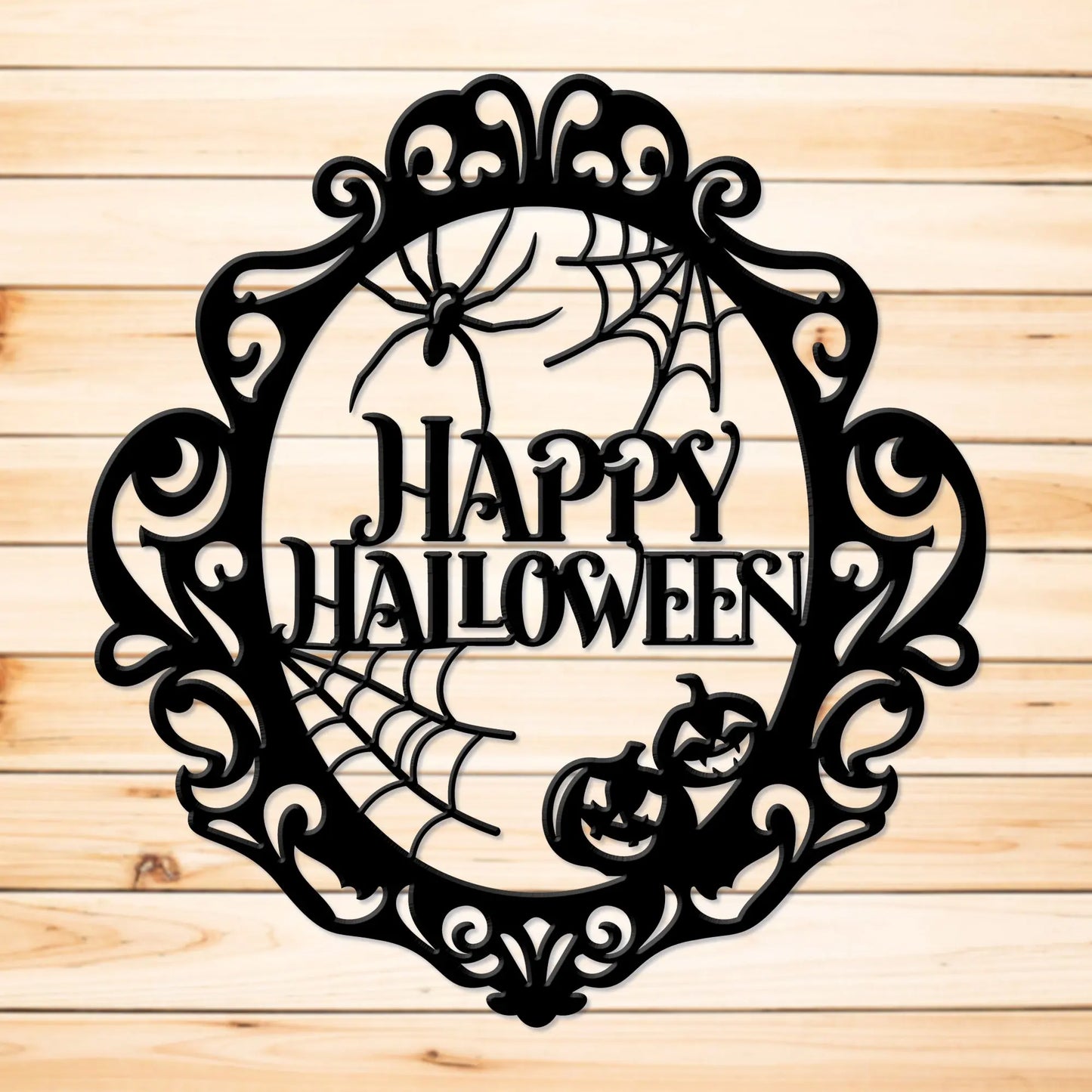 Happy Halloween Frame Metal Sign teelaunch
