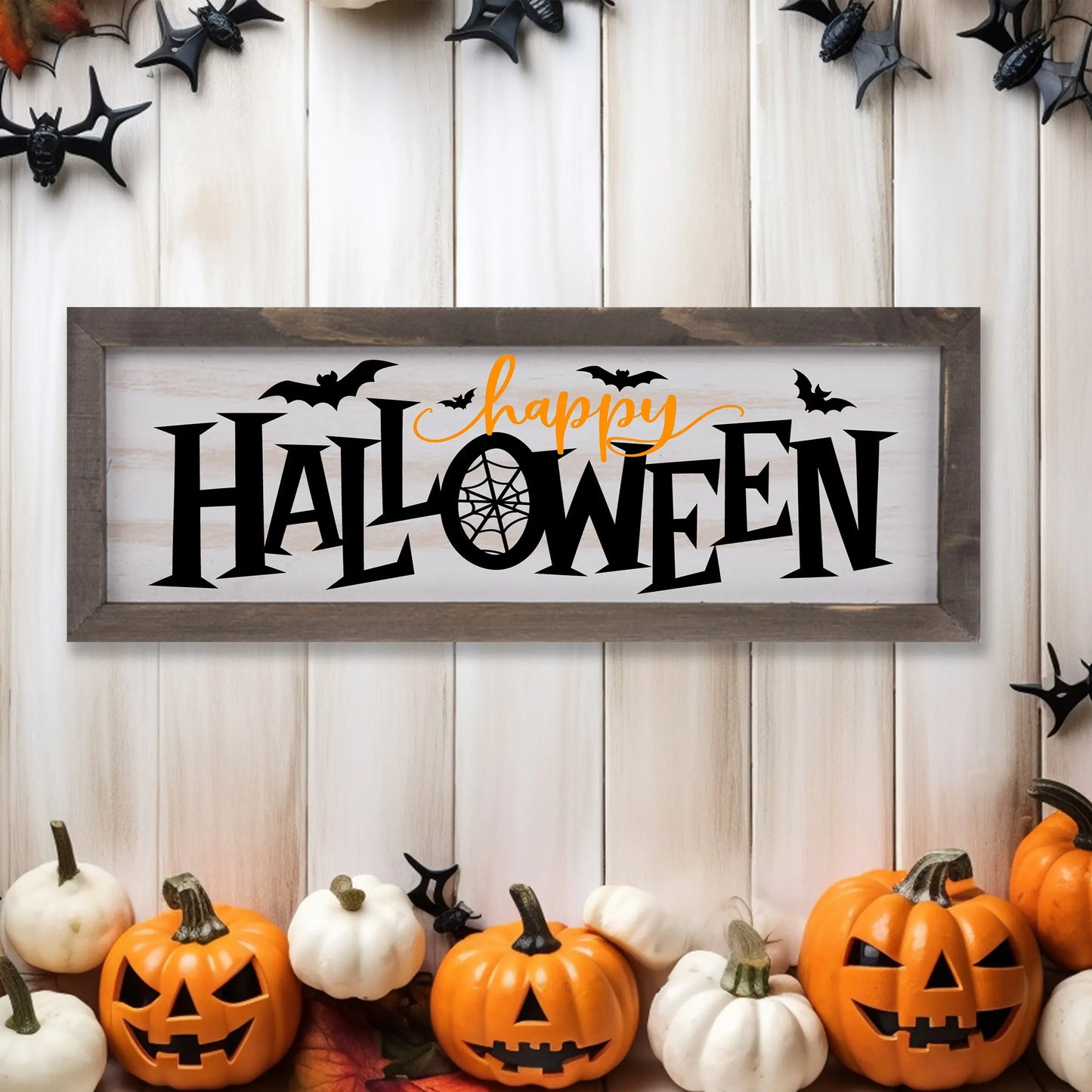 Copy of Hello Fall Whitewashed Wood Frame Sign | 15" x 5.5" Christian Farmhouse Decor amazingfaithdesigns