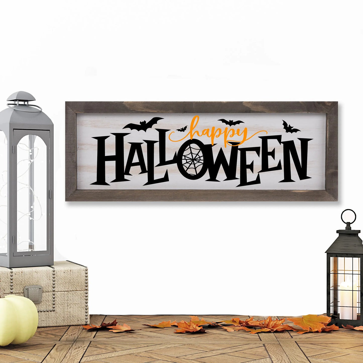 Copy of Hello Fall Whitewashed Wood Frame Sign | 15" x 5.5" Christian Farmhouse Decor amazingfaithdesigns